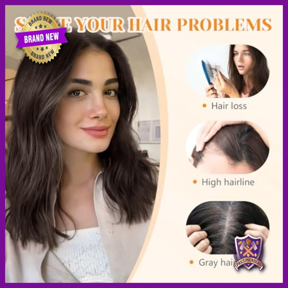 10 Inch Straight Human Hair Topper with Lace Base for Thinning Hair - Picture 6 of 6